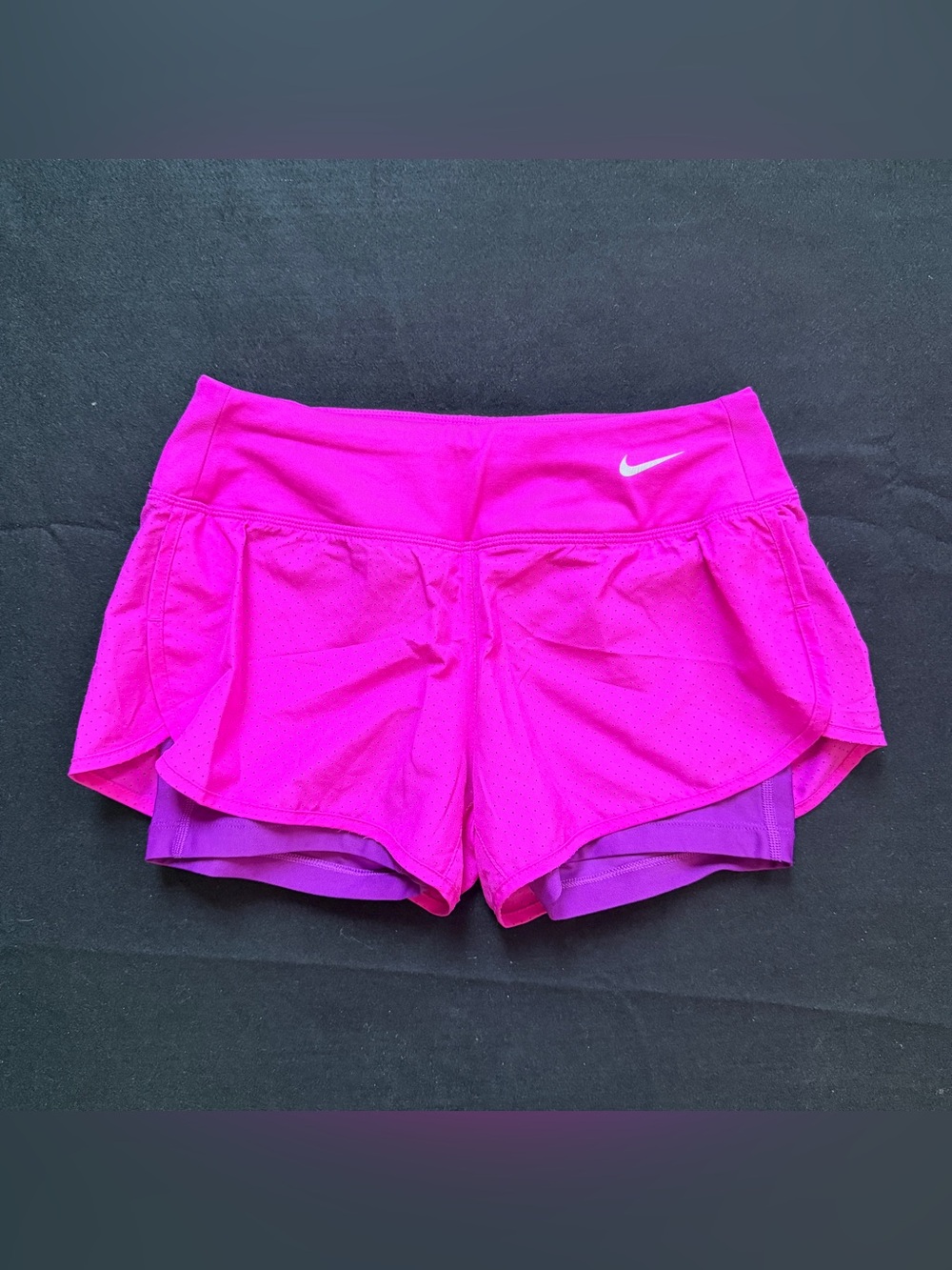 Nike Running Dri-Fit Athletic Shorts Pink Purple Women’s Size Small